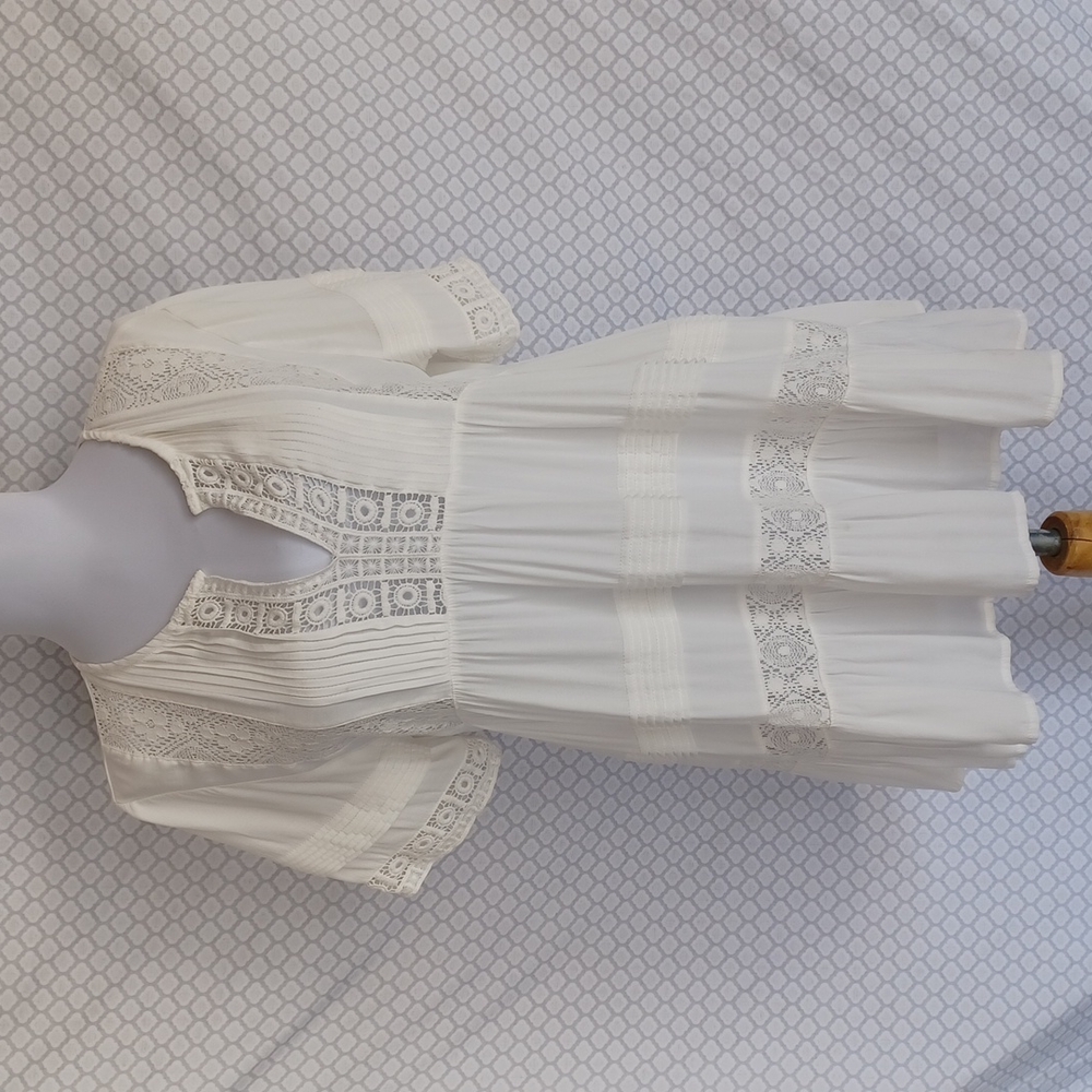 COPY - Maeve Lace Ladies Blouse Short Sleeve White S